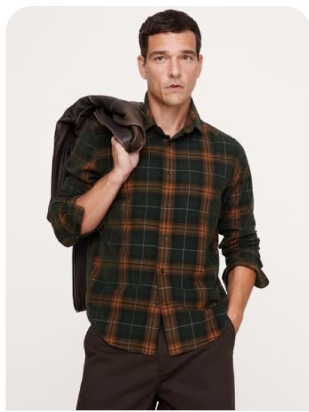 Vans Green & Brown Plaid Button-Down Shirt